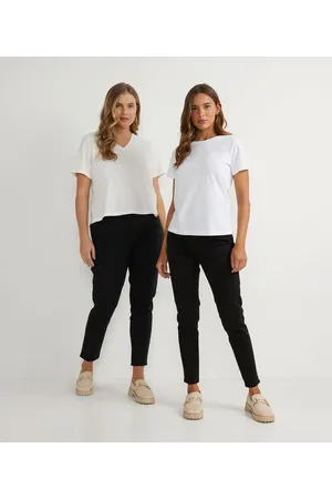 Marfinno Calça Skinny Básica em Sarja com Cintura Alta