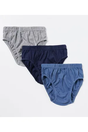 Cubus Kit 3 Cuecas Slip Infantil em Algodão Sem Estampa - Tam 2 a 16