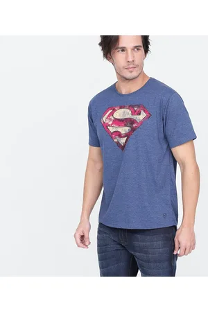 Justice League Camiseta Masculina com Estampa Super Homem