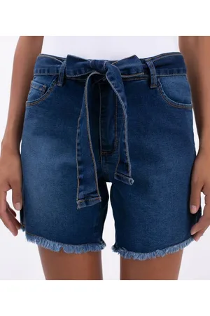 Marfinno Short Jeans Boyfriend com Cinto
