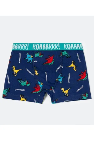 Cubus Cueca Infantil Boxer em Cotton Estampa Dinos - Tam 2 a 8 anos