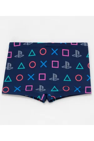 Cubus Sunga Infantil Boxer Estampa Playstation - Tam 6 a 14 anos