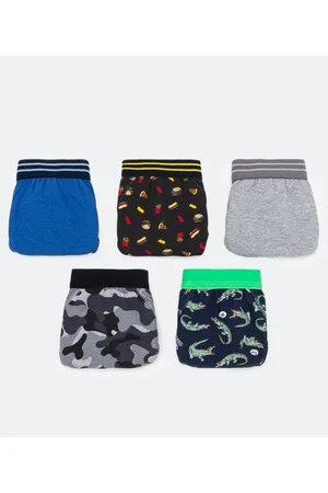 Cubus Kit com 5 Cuecas Infantil em Cotton Estampada- Tam 5 a 14 anos