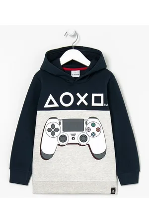 Playstation 3 Blusão Infantil em Moletom Estampa Controle - Tam 5 a 14 anos
