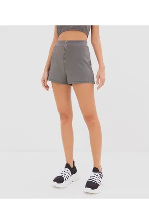 Blue Steel Short Curto Listrado com Zíper