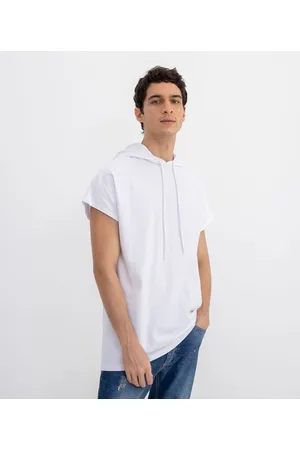 Blue Steel Camiseta com Capuz e Manga Japonesa