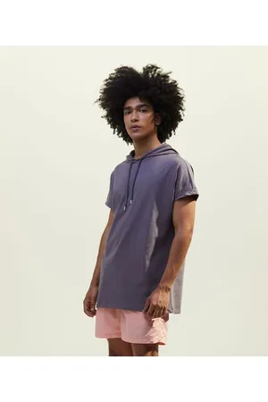 Blue Steel Camiseta com Capuz e Manga Japonesa