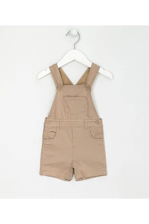 Teddy Boom Jardineira Infantil em Sarja com Bolsos - Tam 0 a 18 meses