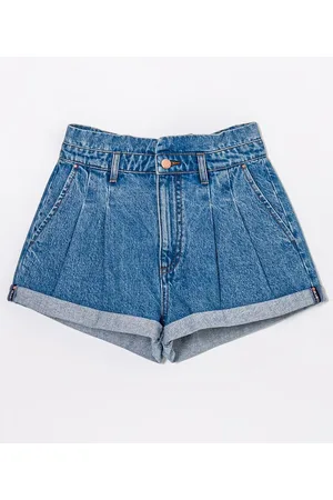 Blue Steel Short Jeans Clochard com Barra Dobrada