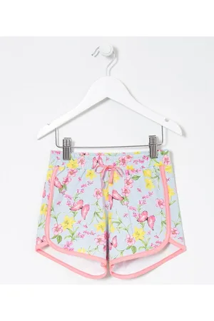 Fuzarka Short Infantil Estampa Borboletas - Tam 5 a 14 anos