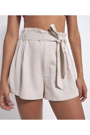 Blue Steel Short Clochard em Linho com Cinto Faixa
