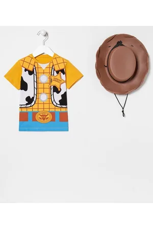 Toy Story Camiseta Infantil Estampa Woody com Chapéu - Tam 2 a 5 anos