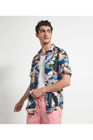Blue Steel Camisa Estampada Manga Curta