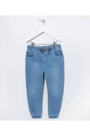 Fuzarka Calça Jogger Infantil em Jeans - Tam 5 a 14 anos