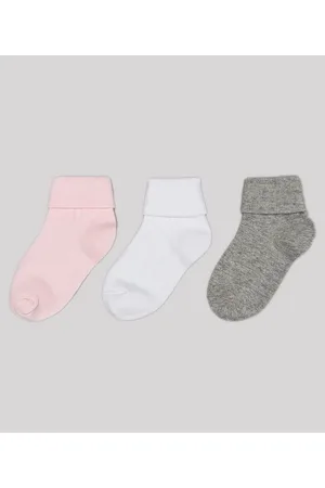 Cubus Kit 3 Meia Infantil Dobra Dupla - Tam 19 ao 34