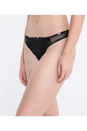 Love & Toast Calcinha Biquini Fio Duplo com Renda Floral e Tule