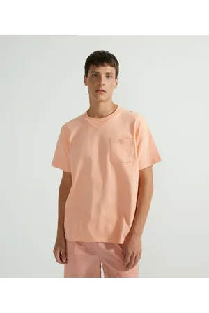 Blue Steel Camiseta Manga Curta Lisa com Bolso