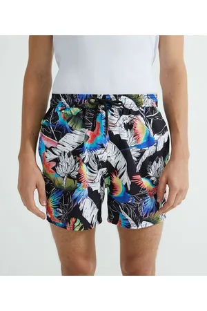 Blue Steel Bermuda Floral com Amarração