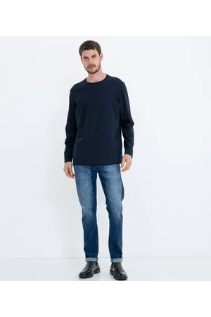 Marfinno Camiseta Comfort Manga Longa em Algodão Peruano