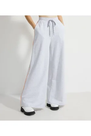 Blue Steel Calça Pantalona em Moletom com Detalhe Lateral Contrastante
