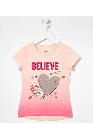 Fuzarka Blusa Infantil Estampa Believe - Tam 5 a 14 anos