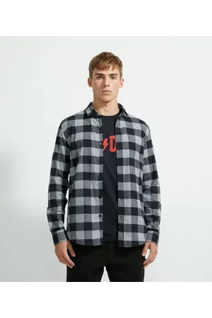 Blue Steel Camisa Flanela Manga Longa em Xadrez Buffalo