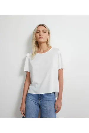 ATELIER Blusa Manga Curta Bufante em Viscose
