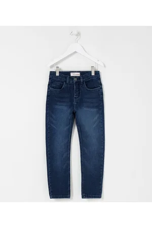 Fuzarka Calça Infantil em Jeans com Bolsos - Tam 5 a 14 anos