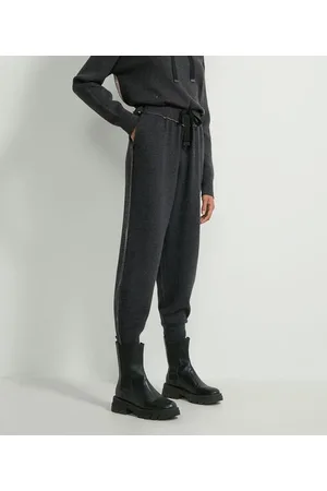 Marfinno Calça Jogger com Amarração na Cós e Bolsos
