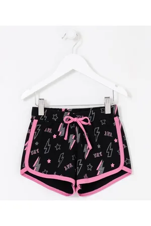 Fuzarka Short Infantil em Cotton Estampa de Raios - Tam 5 a 14 anos