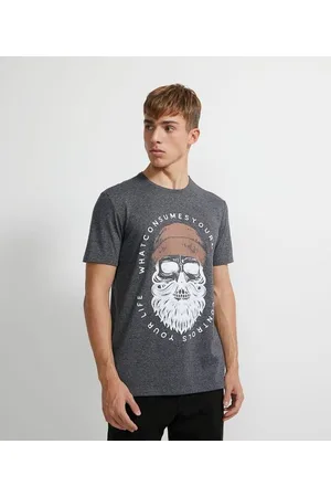 Blue Steel Camiseta com Estampa Caveira Touca