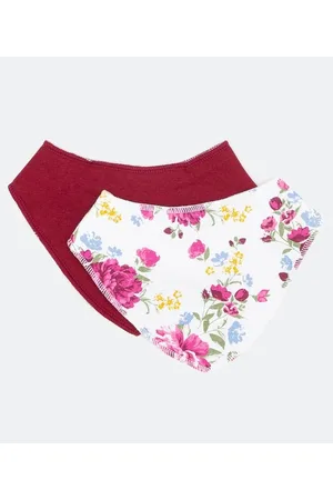 Teddy Boom Kit -2 Babadores Infantil Bandana com Estampa Floral