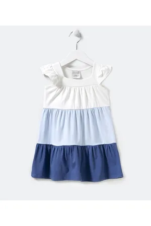 Póim (1 a 5 anos) Vestido Infantil com Babados - Tam 1 a 5 Anos