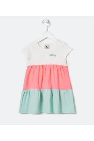 Póim (1 a 5 anos) Vestido Infantil Recortes Marias - Tam 1 a 5 anos