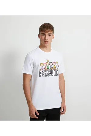 Snoopy Camiseta Manga Curta Estampa Turma Baseball