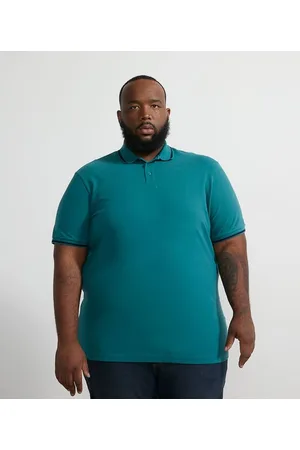 Marfinno Polo Manga Curta em Algodão Piquet - Plus Size