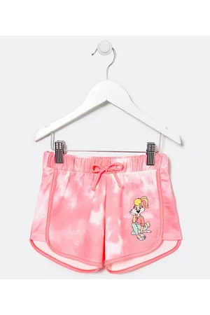 LOONEY TUNES Short Infantil Fit Runner Tie Dye Estampa Lola - Tam 4 a 12 anos