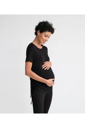 Maternity Blusa em Viscose com Cordões Puxadinhos nas Laterais