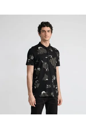 Request Polo em Algodão Peruano com Estampa Floral