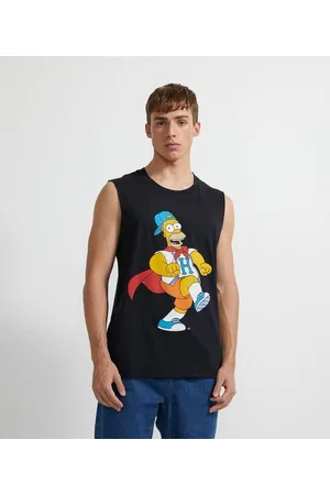 The Simpsons Regata em Algodão Estampa Super-Homer