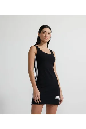 Now United Vestido Curto em Moletinho com Listras nas Laterais e Etiqueta