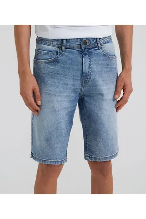 Marfinno Bermuda Jeans sem Estampa