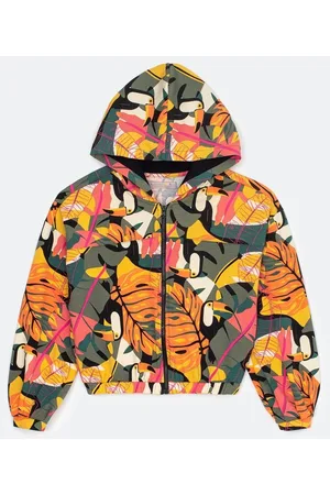 Blue Steel Blusão em Moletom com Capuz Estampado