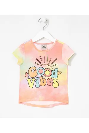 Póim (1 a 5 anos) Camiseta Infantil Tie Dye - Tam 1 a 5