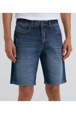 Marfinno Bermuda Jeans sem Estampa