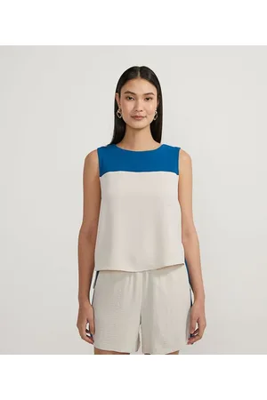 Cortelle Blusa Regata com Bloco de Cor e Barra Mullet