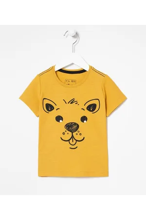 Póim (1 a 5 anos) Camiseta Infantil Estampa de Cachorro - Tam 1 a 5 anos