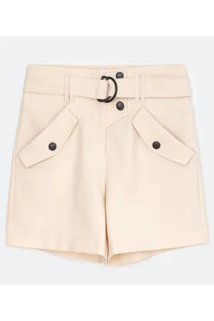 Cortelle Bermuda em Poliéster com Cinto Fivela e Bolsos Frontais