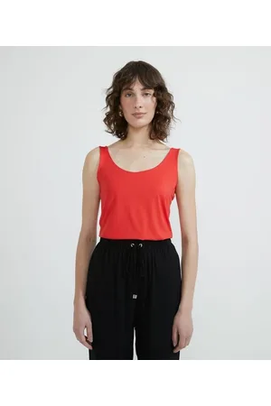 Cortelle Blusa Regata em Poliamida com Decote em U