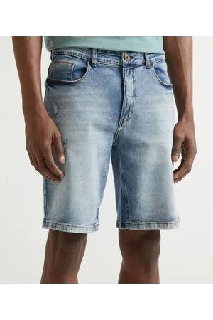 Marfinno Bermuda Jeans sem Estampa